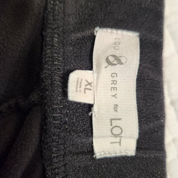 Lou & Grey LOFT | Black Velour Velvet Comfy Straight Leg Joggers Leisure Pants X - Picture 6 of 9